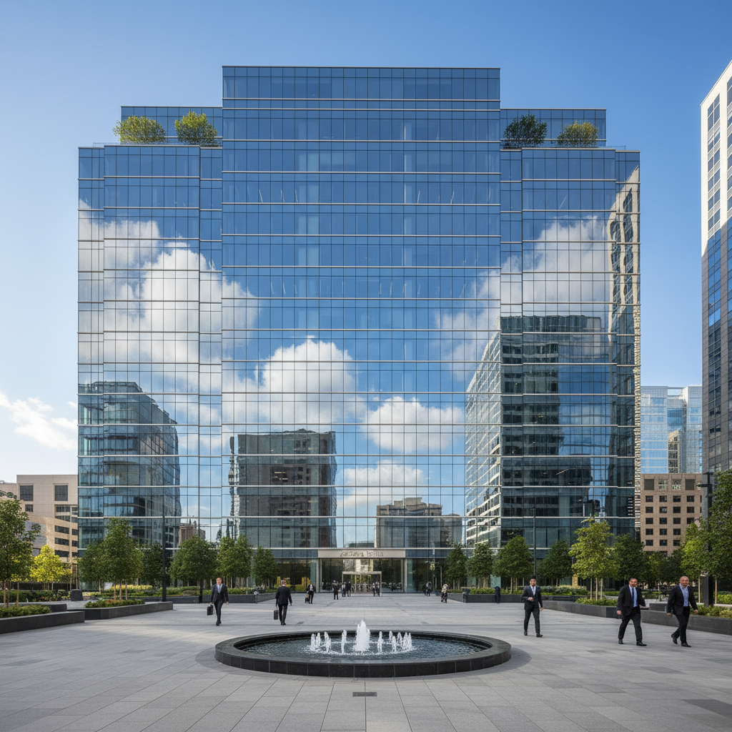 삼정KPMG M&A Center Information 삼정KPMG M&A Center 인포메이션 - 도심 속 웅장한 오피스 빌딩 건물 전경 배경 이미지